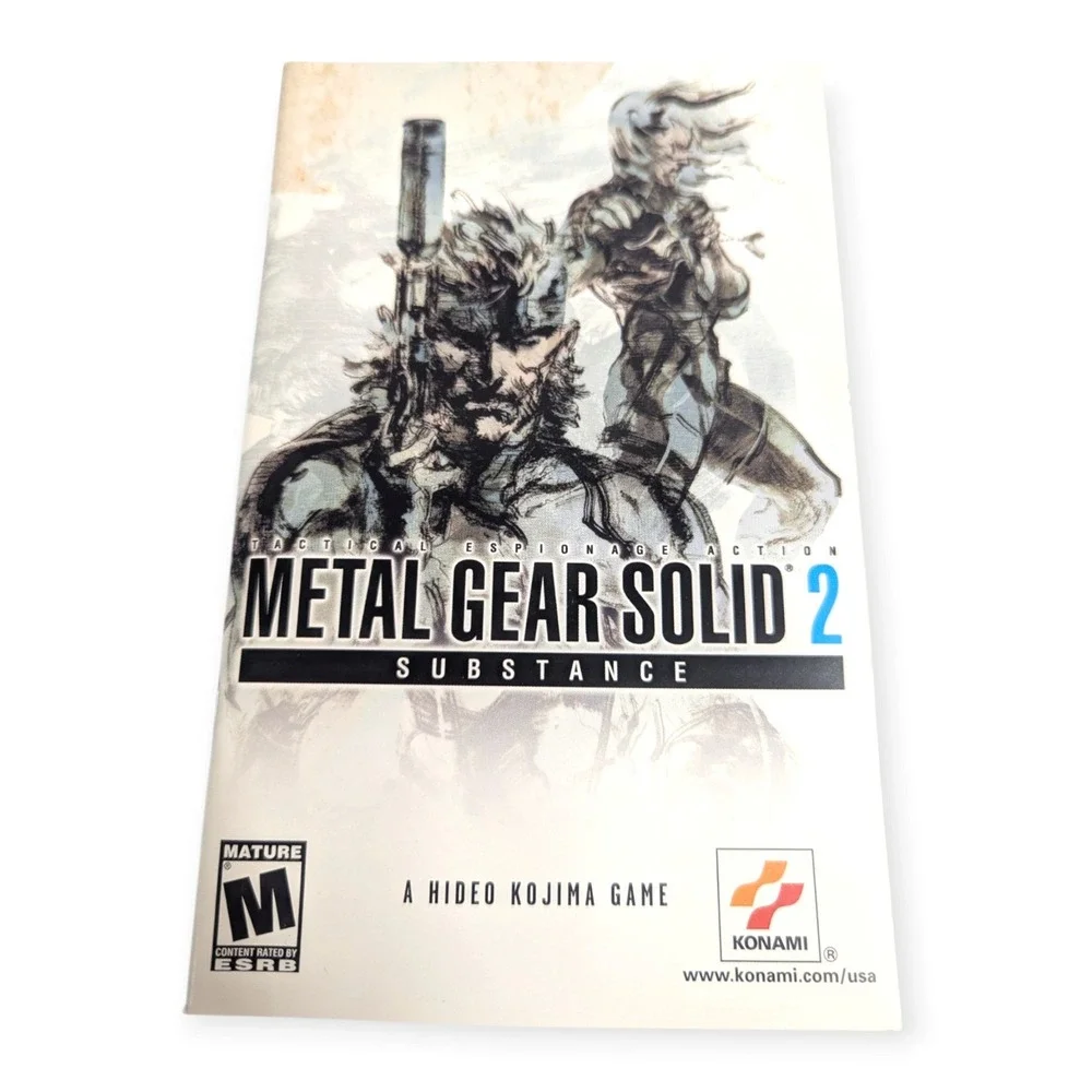 Metal Gear Solid 2 Substance Konami PlayStation 2 PS2 Game Manual CIB